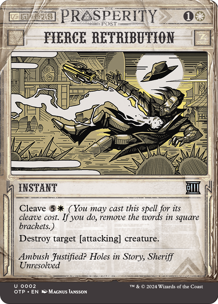 Fierce Retribution [Outlaws of Thunder Junction: Breaking News] Foil