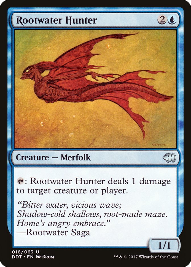 Rootwater Hunter 16/63 (Duel Decks: Merfolk vs. Goblins) 