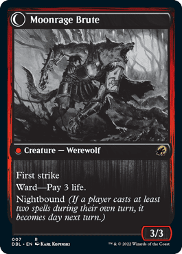 Brutal Cathar // Moonrage Brute [Innistrad: Double Feature] Foil