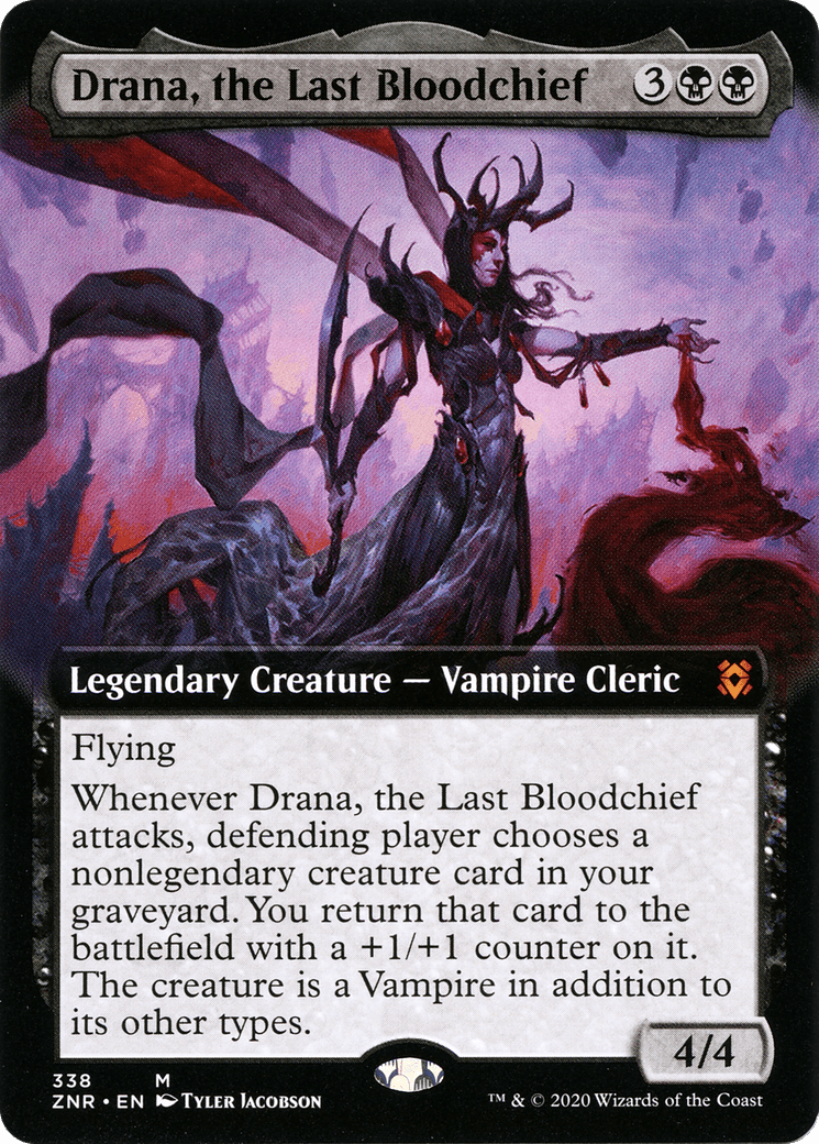 Drana, the Last Bloodchief (Extended Art) [Zendikar Rising] Foil