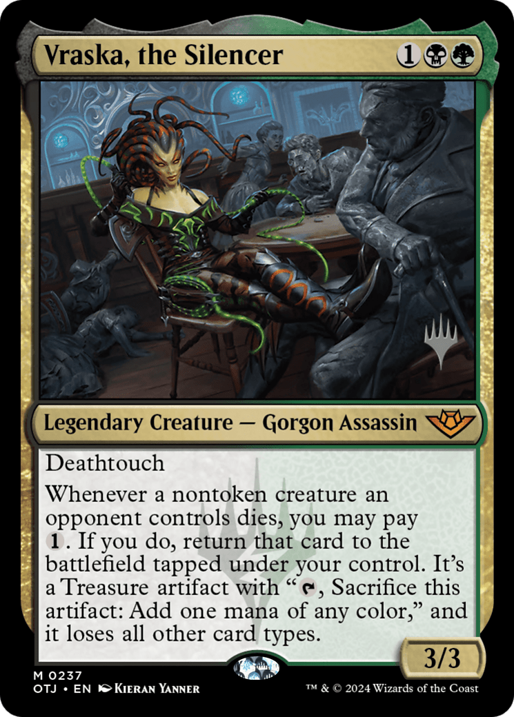 Vraska, the Silencer (Promo Pack) [Outlaws of Thunder Junction Promos] Foil