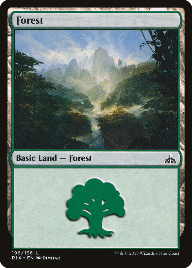 Forest (196) [Rivals of Ixalan] Foil