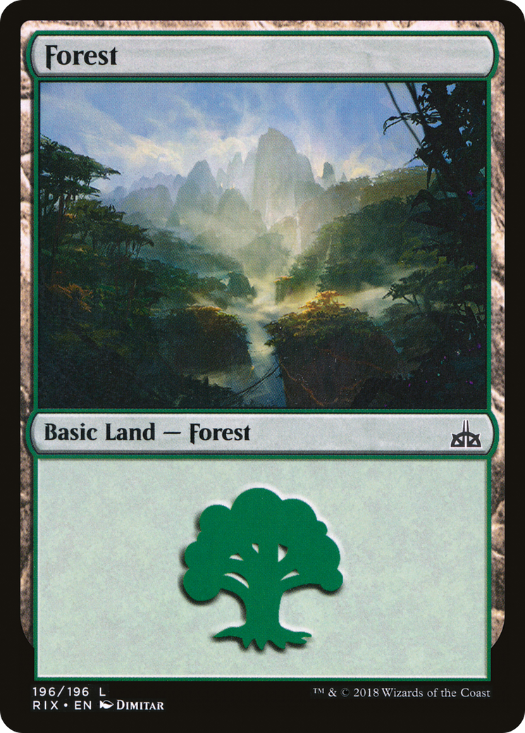 Forest (196) [Rivals of Ixalan] Foil