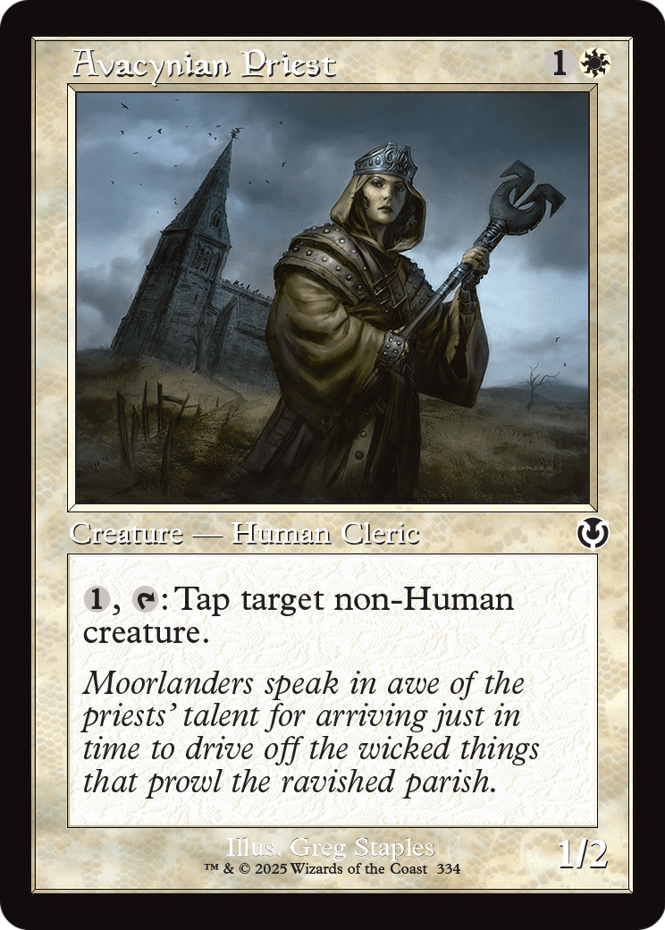 Avacynian Priest (Retro Frame) (-334) [Innistrad Remastered]  Foil