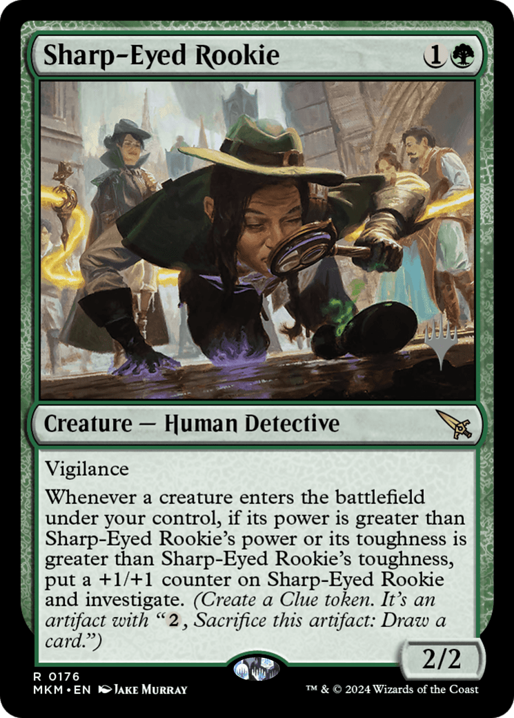 Sharp-Eyed Rookie (Promo Pack) [Murders at Karlov Manor Promos] Foil