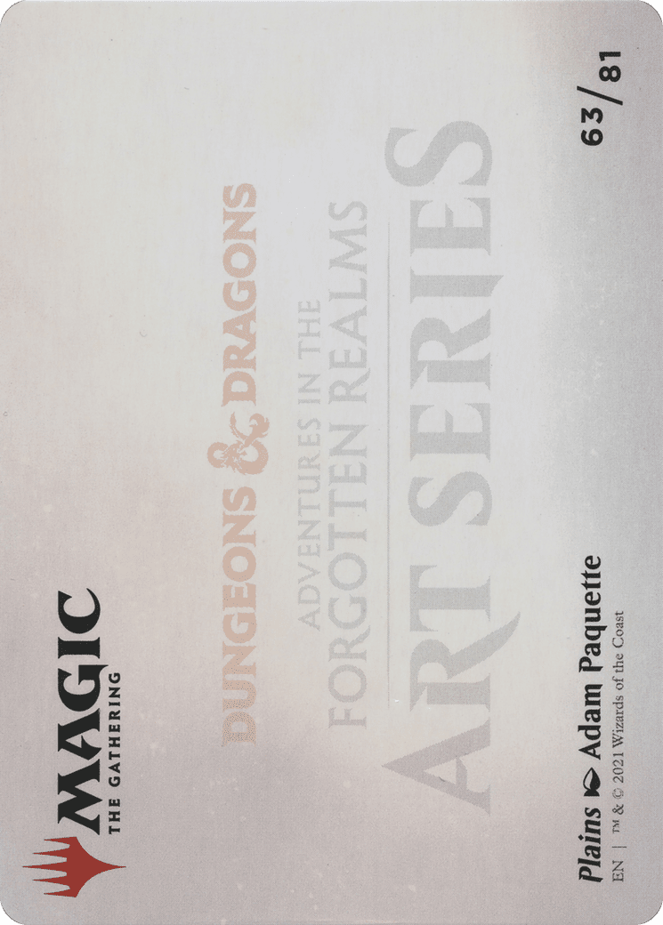 Plains // Plains (AAFR-063) - Adventures in the Forgotten Realms Art Series (Borderless) Foil