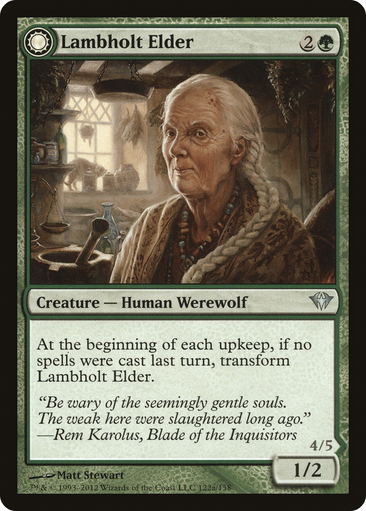 Lambholt Elder // Silverpelt Werewolf [Dark Ascension] Foil