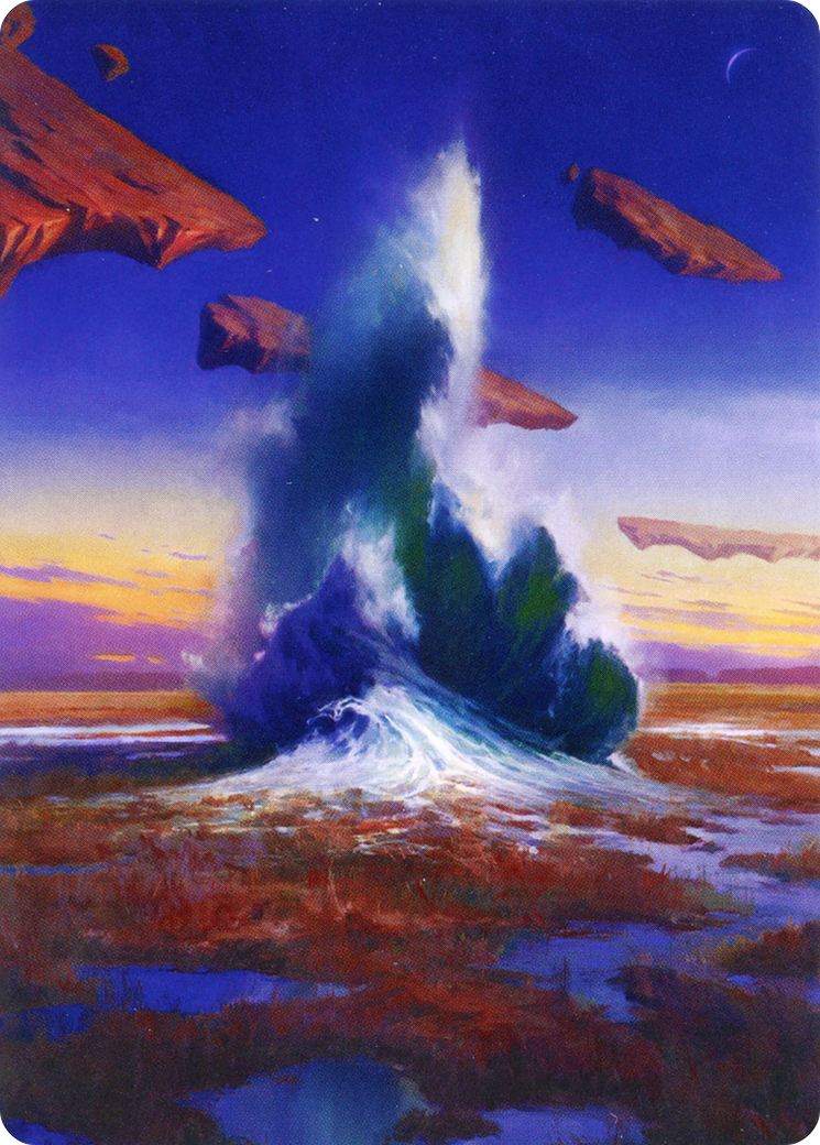 Flooded Strand // Flooded Strand (AZNR-029) - Zendikar Rising Art Series (Borderless) Foil