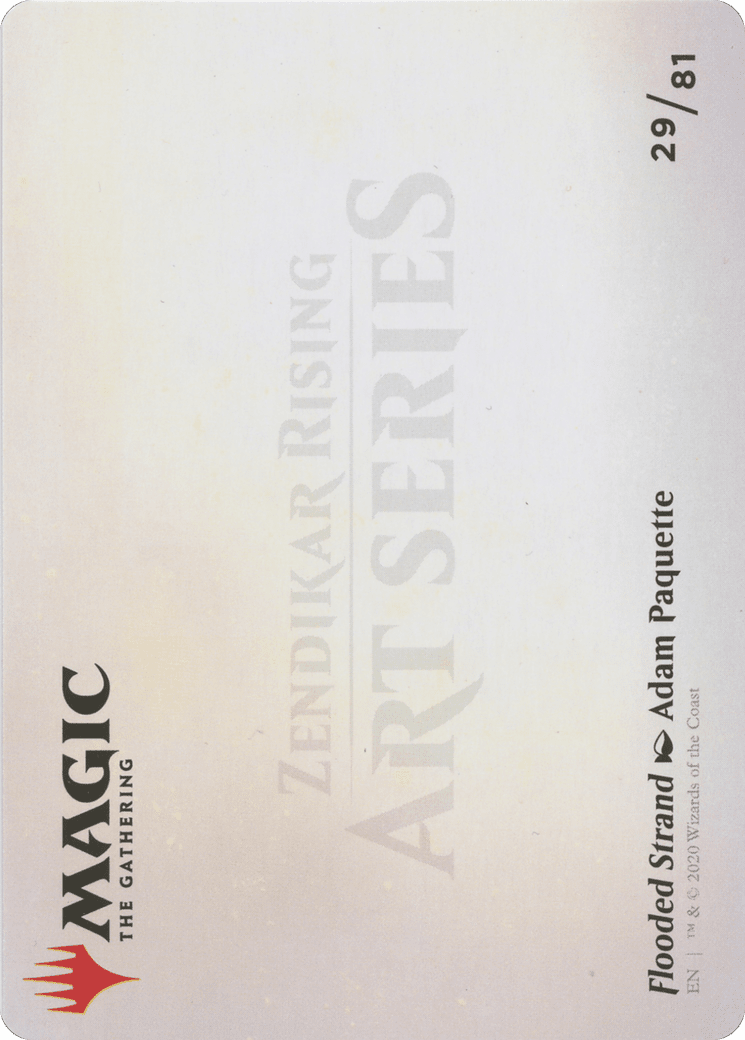 Flooded Strand // Flooded Strand (AZNR-029) - Zendikar Rising Art Series (Borderless) Foil