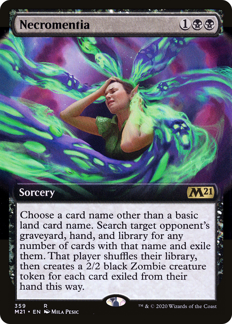 Necromentia (Extended Art) [Core Set 2021] Foil