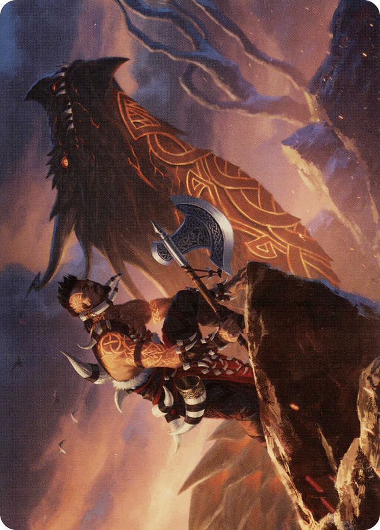 Dragonkin Berserker // Dragonkin Berserker (AKHM-032) - Kaldheim Art Series (Borderless)