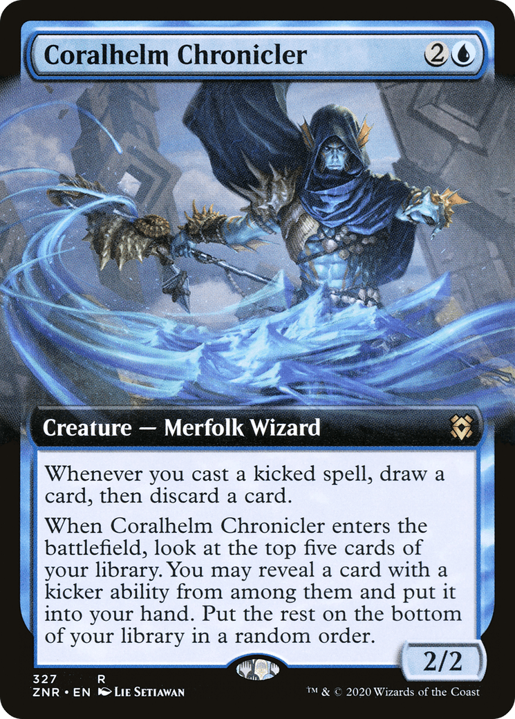 Coralhelm Chronicler (Extended Art) [Zendikar Rising] Foil