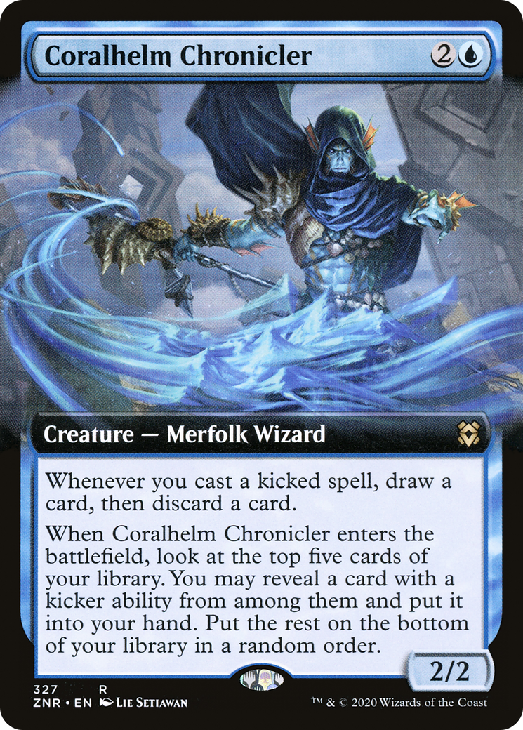 Coralhelm Chronicler (Extended Art) [Zendikar Rising] Foil