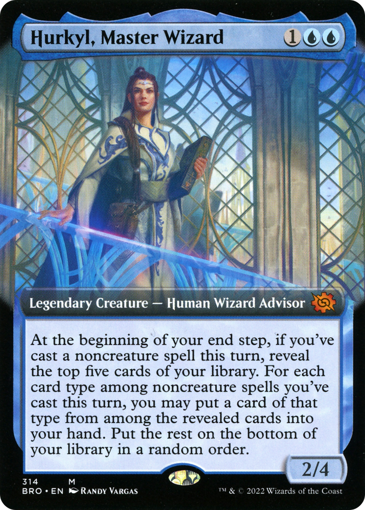 Hurkyl, Master Wizard (Extended Art) [The Brothers' War] Foil
