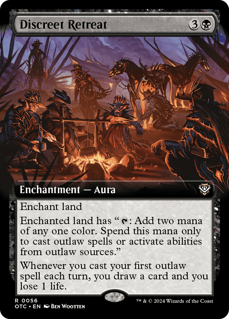Discreet Retreat (Extended Art) [Outlaws of Thunder Junction Commander] Foil