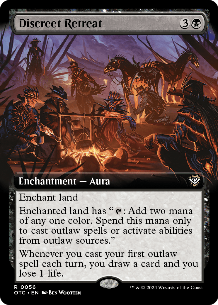 Discreet Retreat (Extended Art) [Outlaws of Thunder Junction Commander] Foil