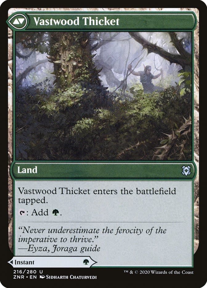 Vastwood Fortification // Vastwood Thicket [Zendikar Rising] Foil