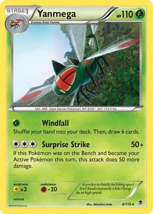 Yanmega 4/119 - XY  Phantom Forces Reverse Holofoil
