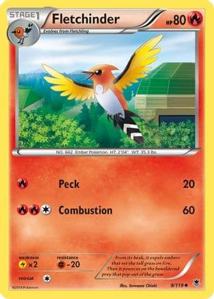 Fletchinder 9/119 - XY  Phantom Forces Reverse Holofoil