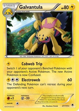 Galvantula 27/119 - XY  Phantom Forces Reverse Holofoil