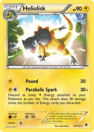 Heliolisk 30/119 - XY  Phantom Forces Reverse Holofoil