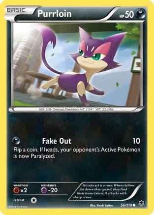 Purrloin 56/119 - XY  Phantom Forces Reverse Holofoil