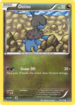 Deino 72/119 - XY  Phantom Forces Reverse Holofoil
