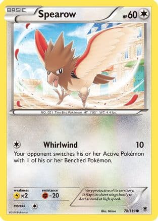 Spearow 78/119 - XY  Phantom Forces Reverse Holofoil