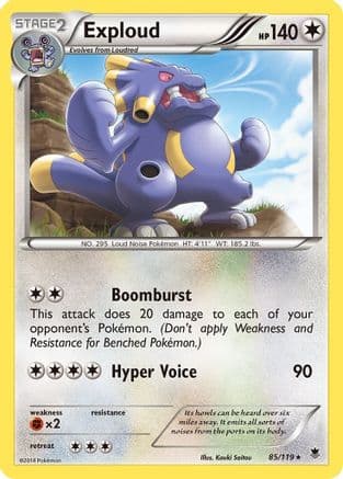 Exploud 85/119 - XY  Phantom Forces Reverse Holofoil