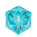 RPG Dice | Acrylic | 55mm D20 | White and Light Blue (D1004)