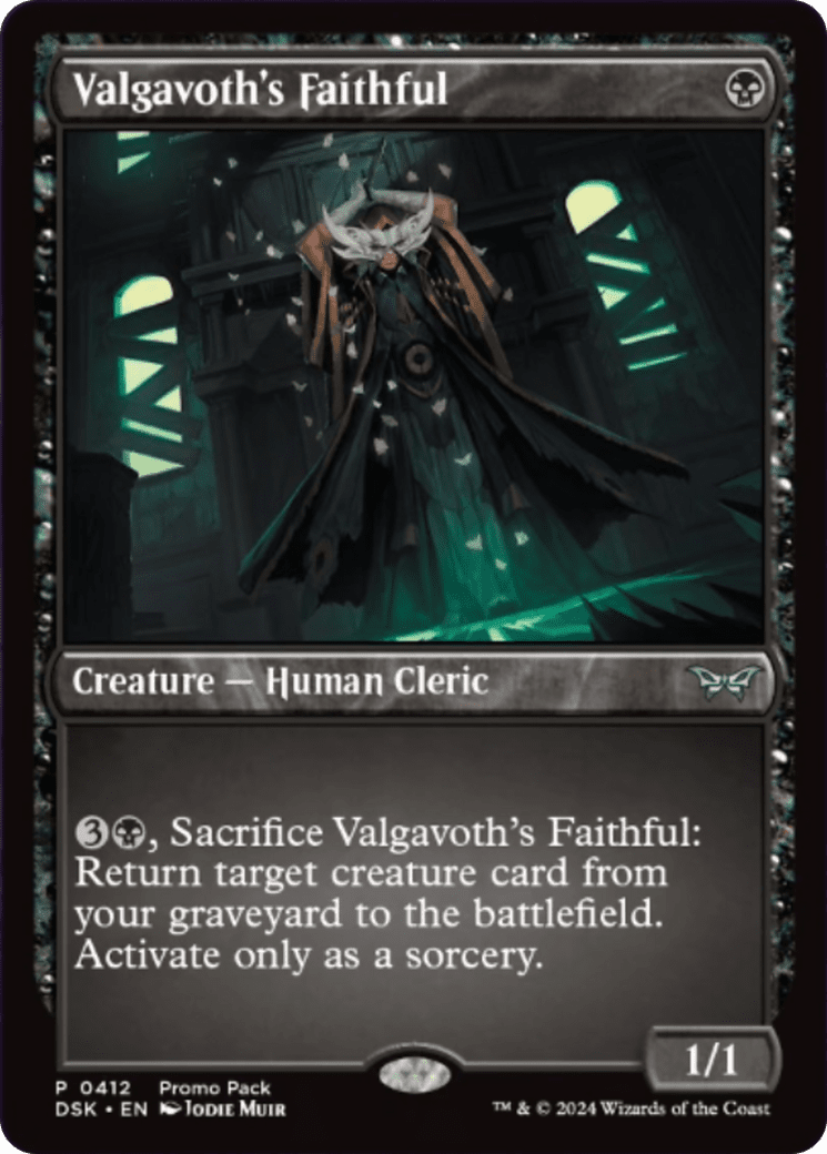 Valgavoth's Faithful [Duskmourn: House of Horror Promos] Foil