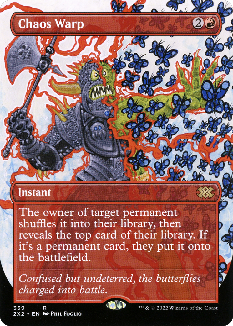 Chaos Warp (Borderless Alternate Art) [Double Masters 2022] Foil