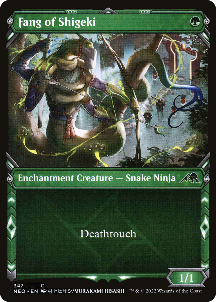 Fang of Shigeki (Showcase Ninja) [Kamigawa: Neon Dynasty] Foil