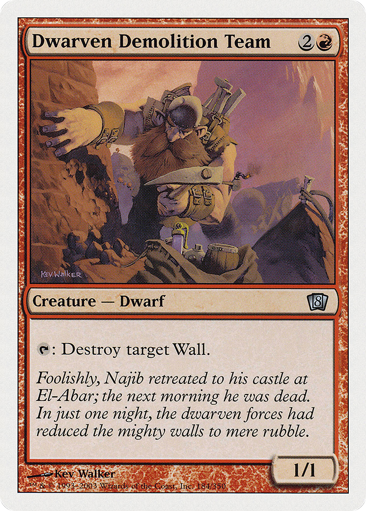 Dwarven Demolition Team [Eighth Edition] Foil
