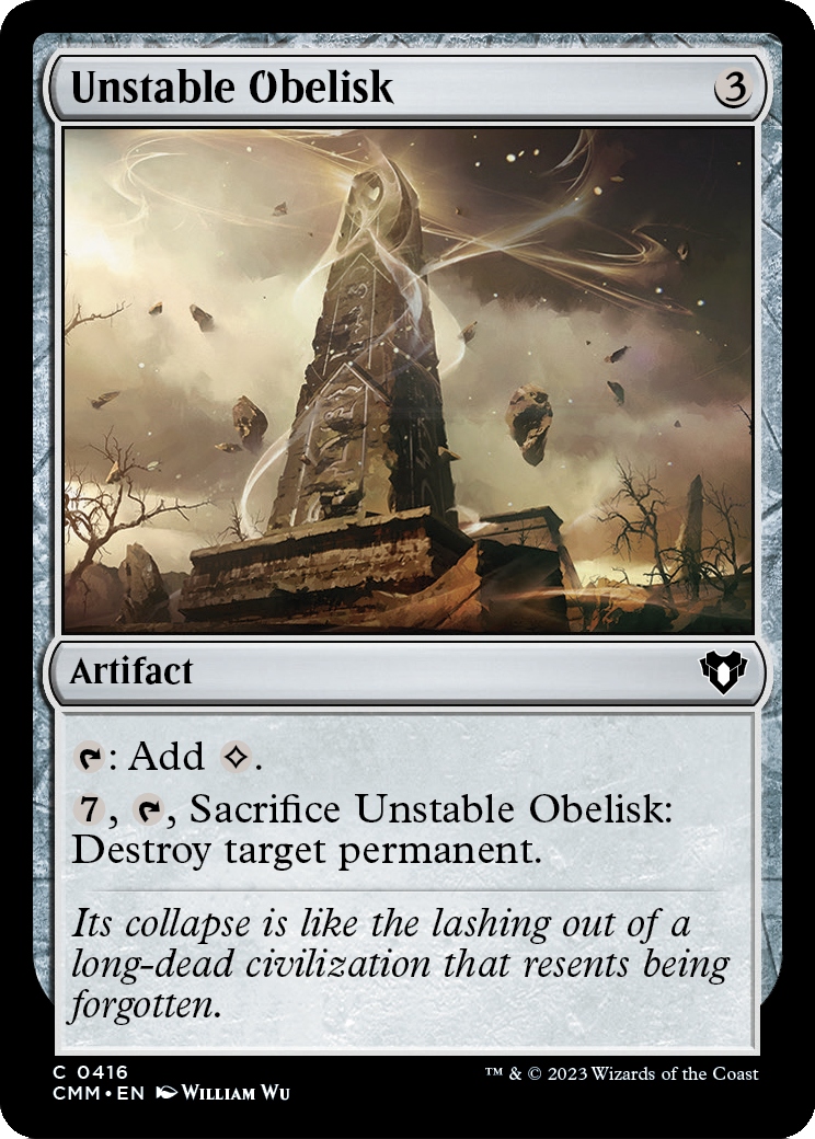 Unstable Obelisk [Commander Masters] Foil