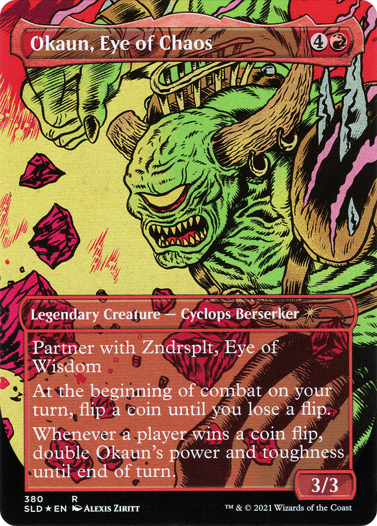 Okaun, Eye of Chaos // Okaun, Eye of Chaos (380) [Secret Lair Drop]  (Borderless)