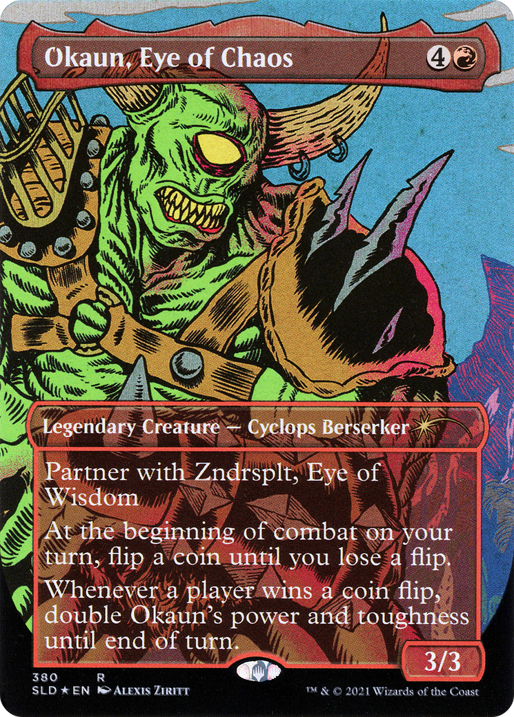Okaun, Eye of Chaos // Okaun, Eye of Chaos (380) [Secret Lair Drop]  (Borderless)