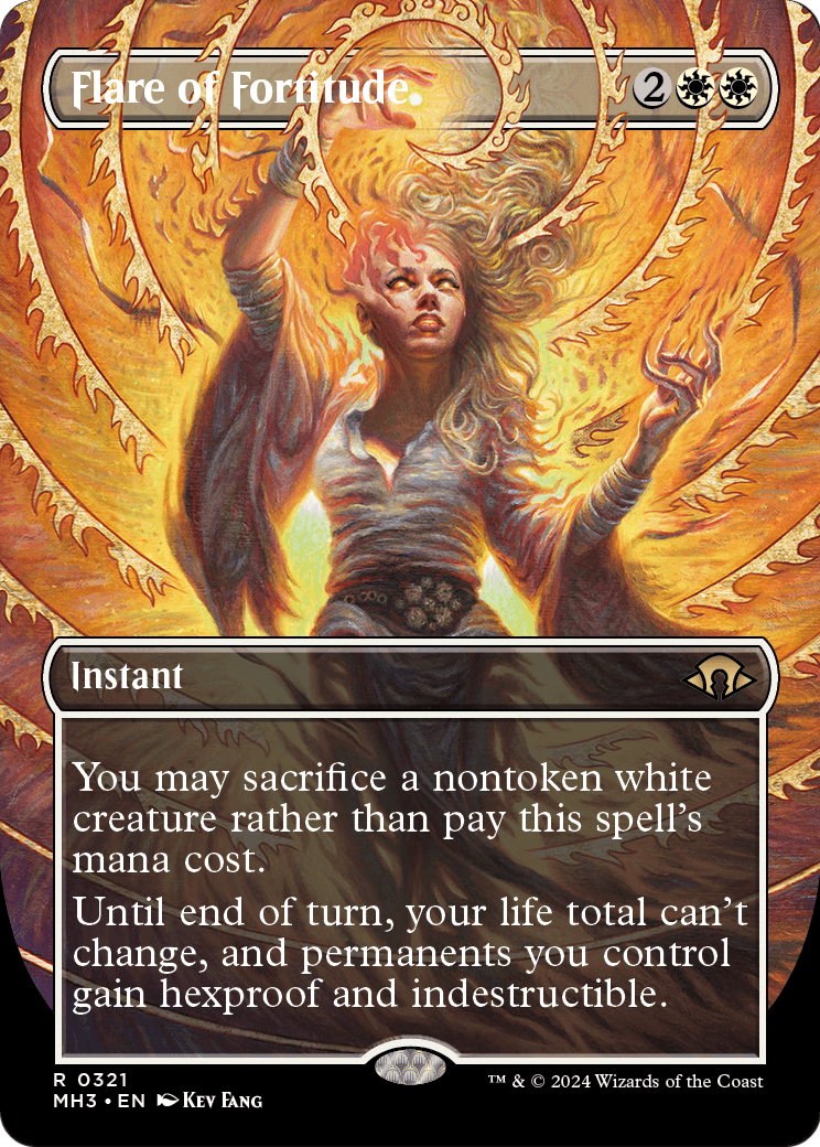 Flare of Fortitude (Borderless) [Modern Horizons 3] Foil