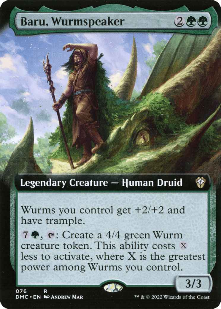 Baru, Wurmspeaker (Extended Art) [Dominaria United Commander] Foil