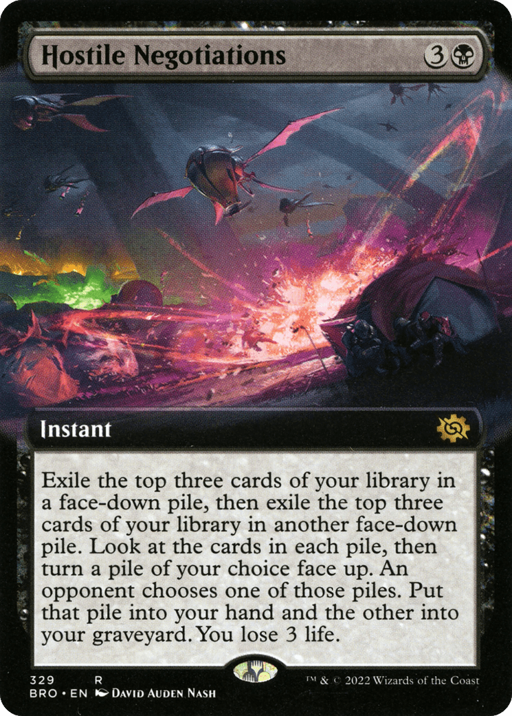 Hostile Negotiations (Extended Art) [The Brothers' War] Foil
