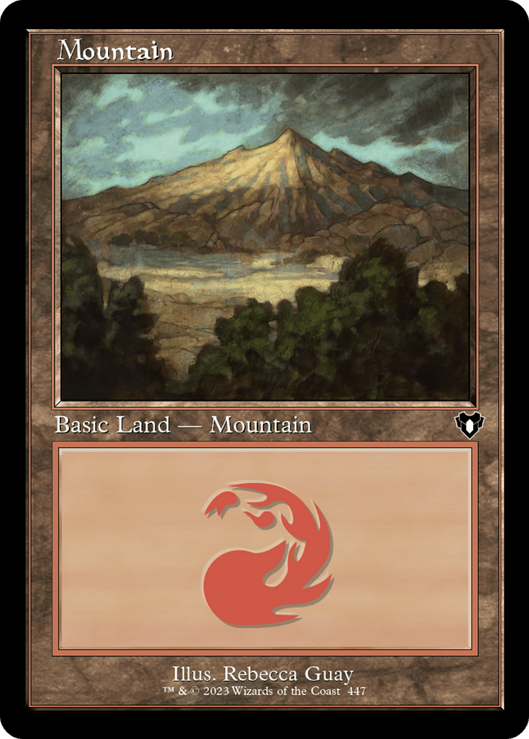 Mountain (447) (Retro) [Commander Masters] Foil