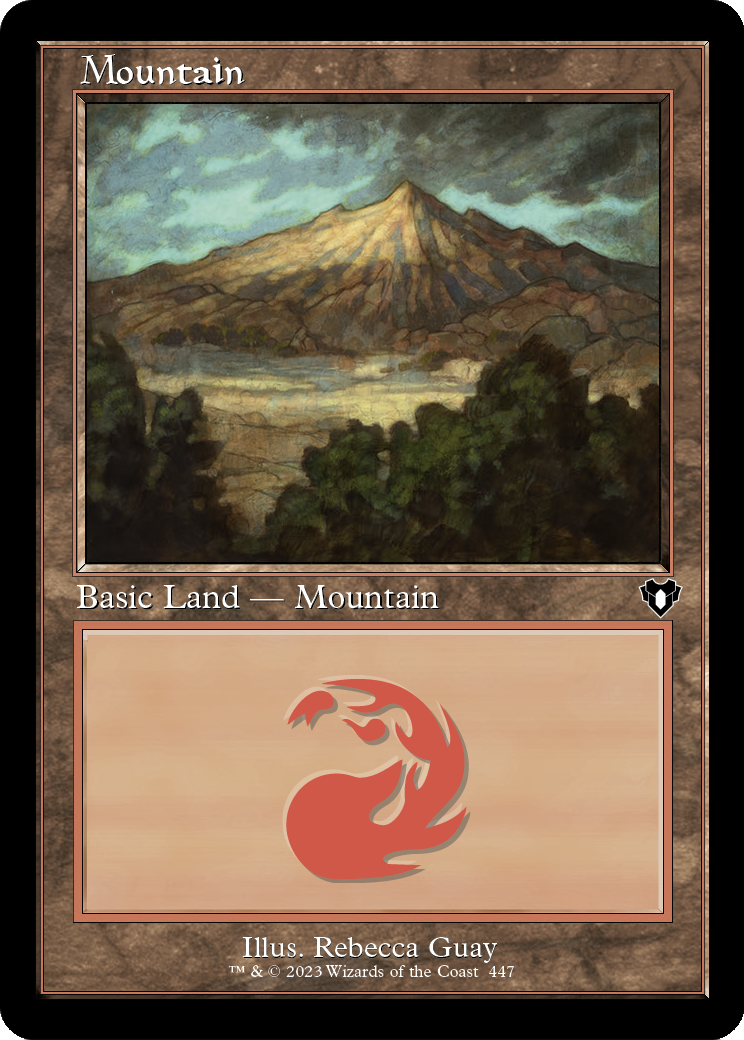 Mountain (447) (Retro) [Commander Masters] Foil