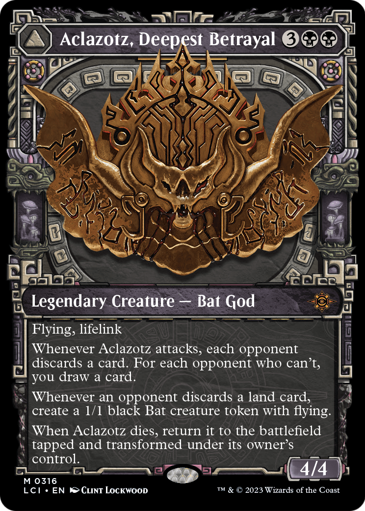 Aclazotz, Deepest Betrayal // Temple of the Dead (Showcase) [The Lost Caverns of Ixalan] Foil