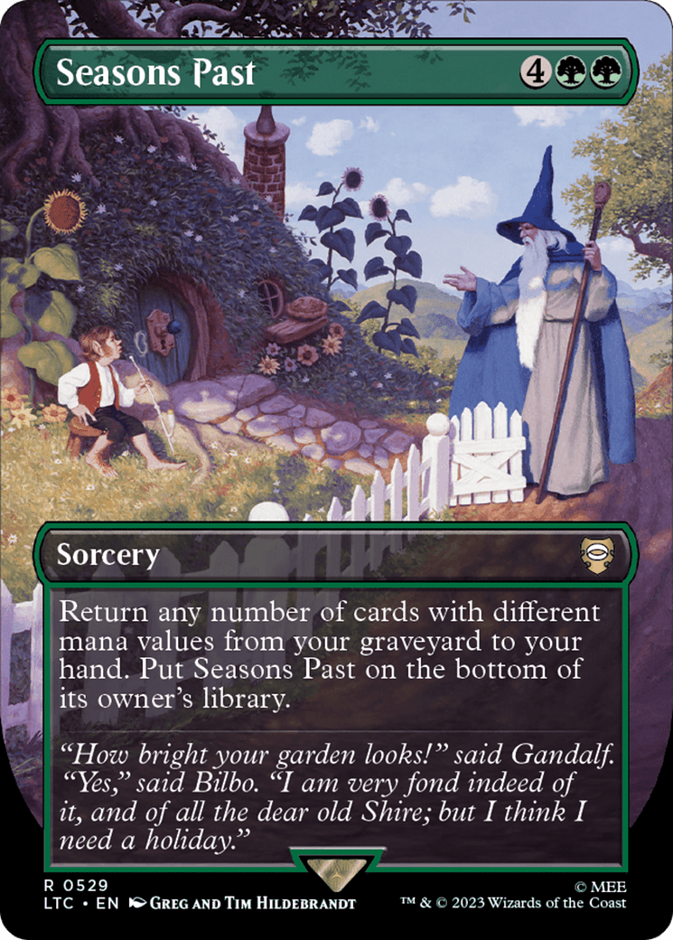 Seasons Past (Borderless) [The Lord of the Rings: Tales of Middle-Earth Commander] Foil