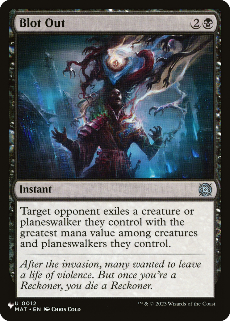 Blot Out |  (MAT-12) [The List]
