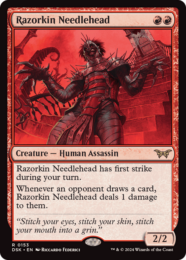 Razorkin Needlehead [Duskmourn: House of Horror] Foil