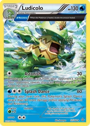 Ludicolo (Alpha) 037/160 - XY  Primal Clash Reverse Holofoil
