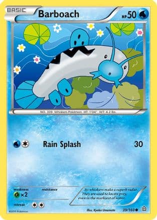 Barboach 39/160 - XY  Primal Clash Reverse Holofoil