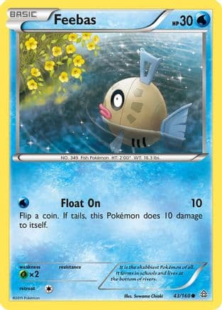 Feebas 43/160 - XY  Primal Clash Reverse Holofoil