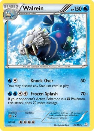 Walrein 48/160 - XY  Primal Clash Reverse Holofoil